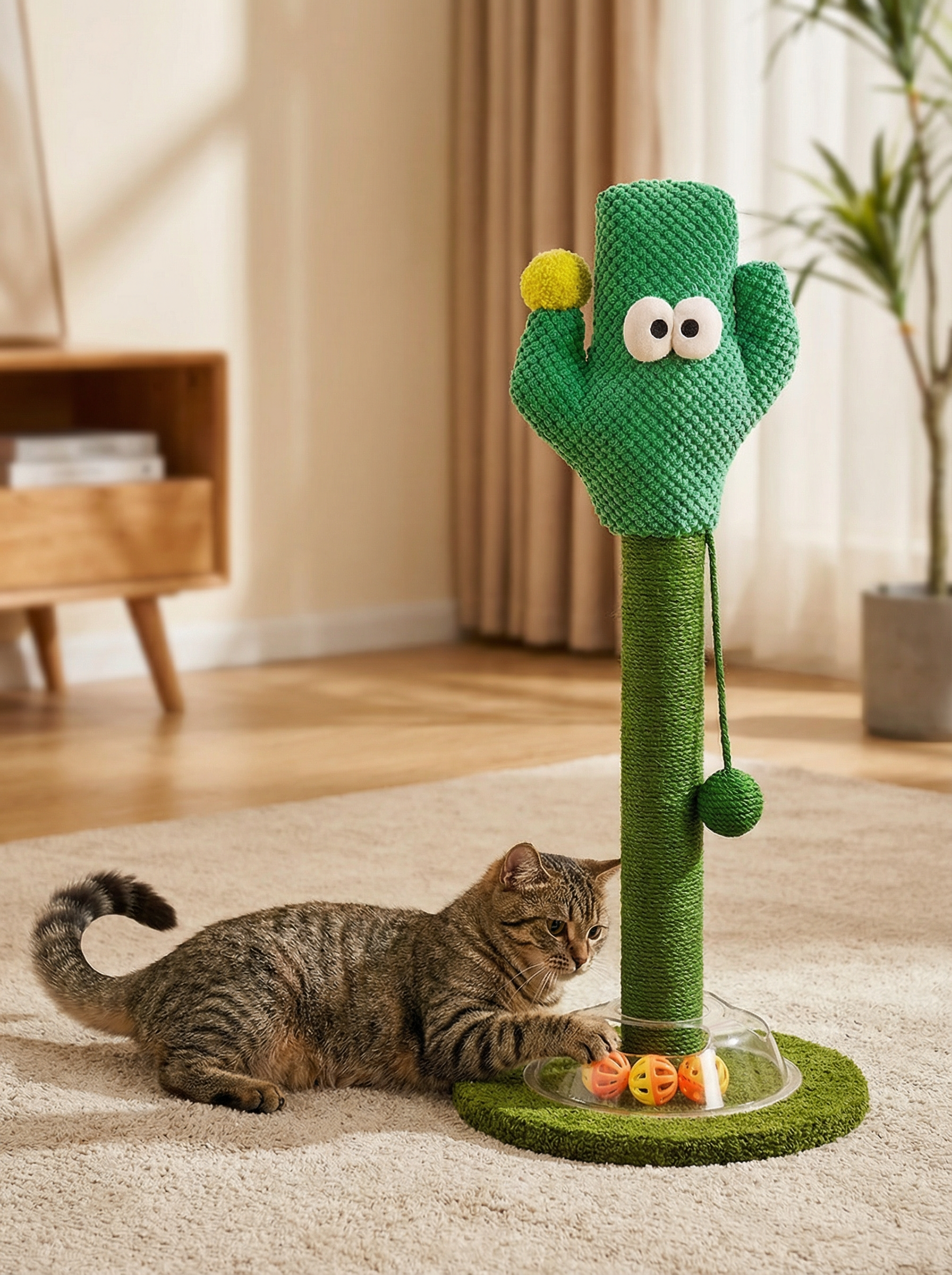 Cactus-Shaped Cat Scratching Post