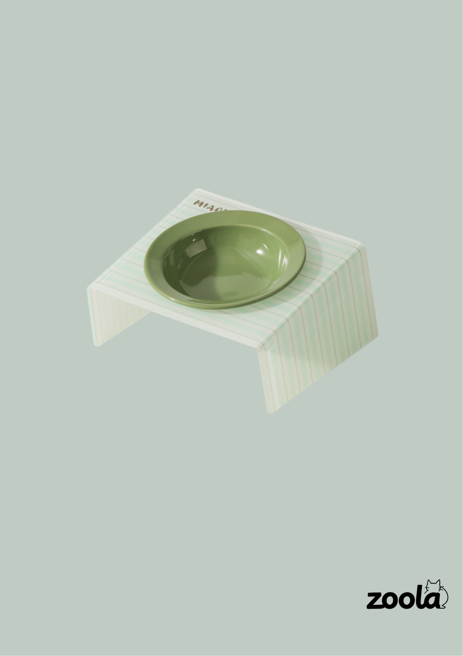 Cute Ceramic Pet Bowl with 15° Tilt Acrylic Stand – Neck-Friendly & Vibrant Design