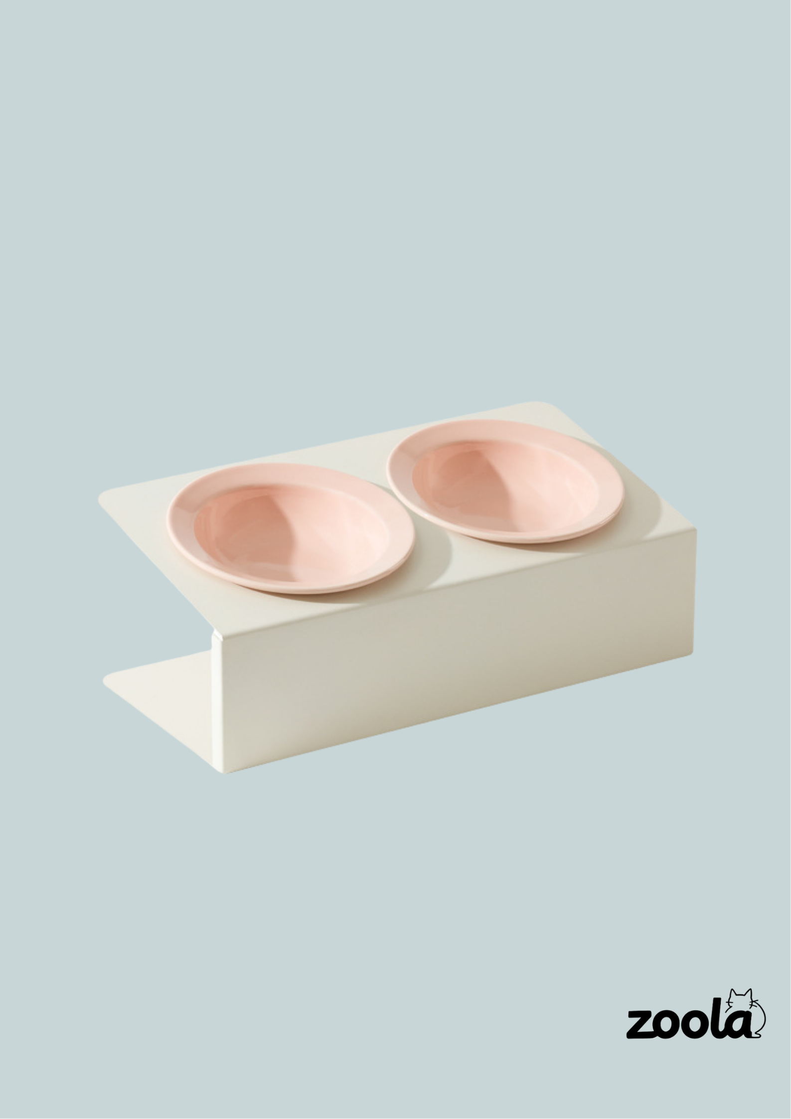 Elevated Tilted Double Ceramic Pet Bowls with Adjustable Iron Stand