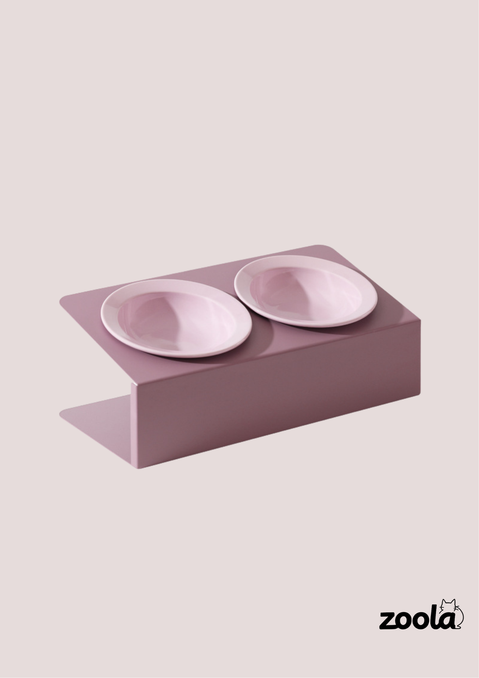 Elevated Tilted Double Ceramic Pet Bowls with Adjustable Iron Stand