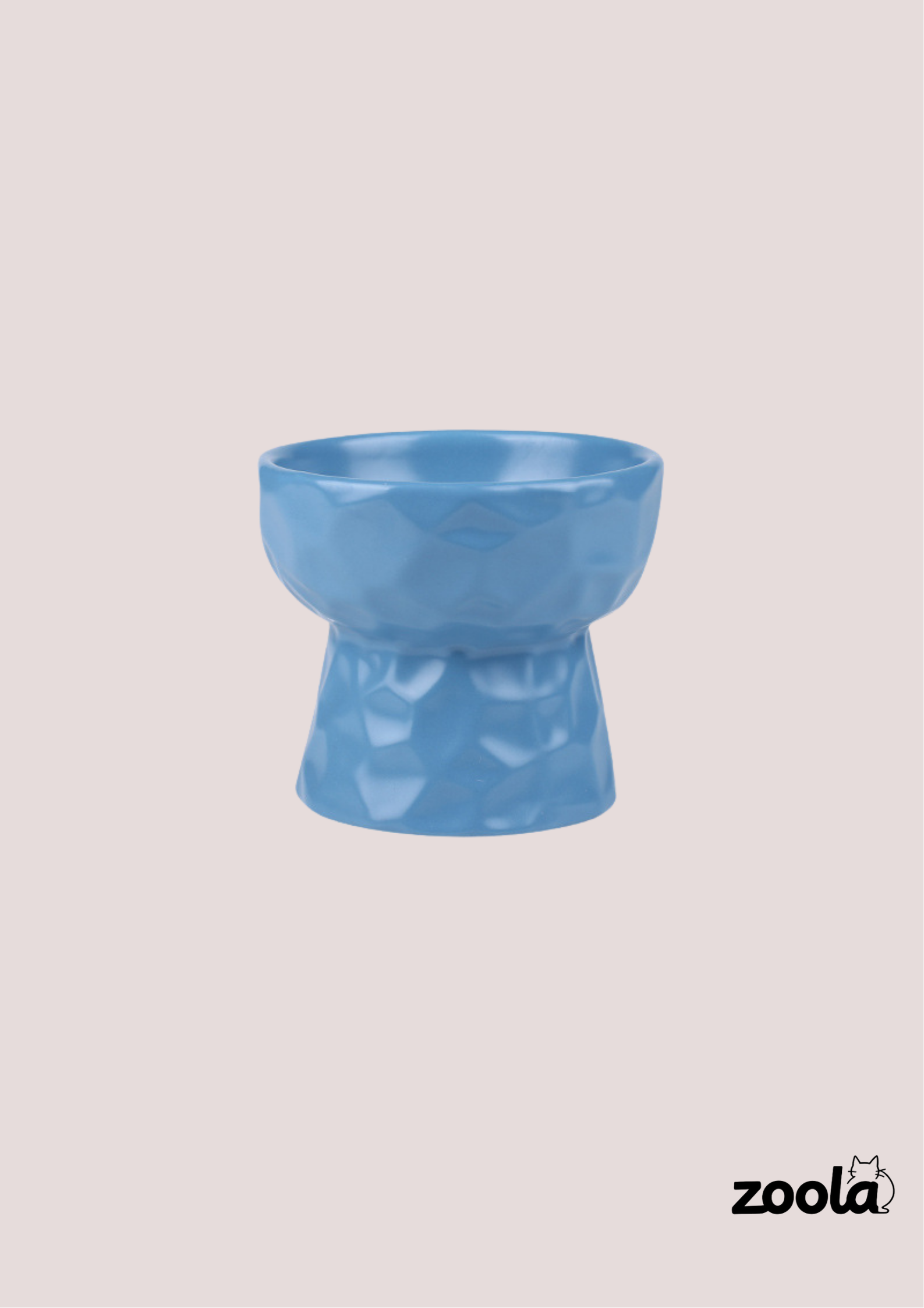 Stylish Textured Ceramic Elevated Pet Bowl