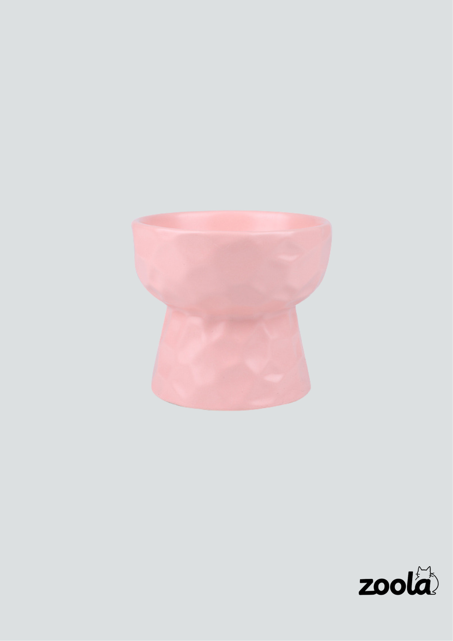 Stylish Textured Ceramic Elevated Pet Bowl